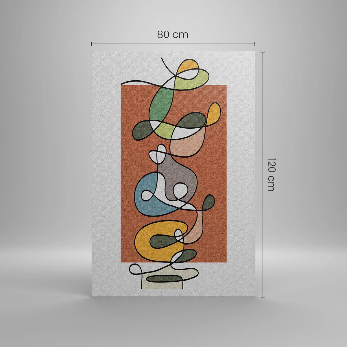 Impression sur toile - Image sur toile - Abstraction : danse colorée - 80x120 cm