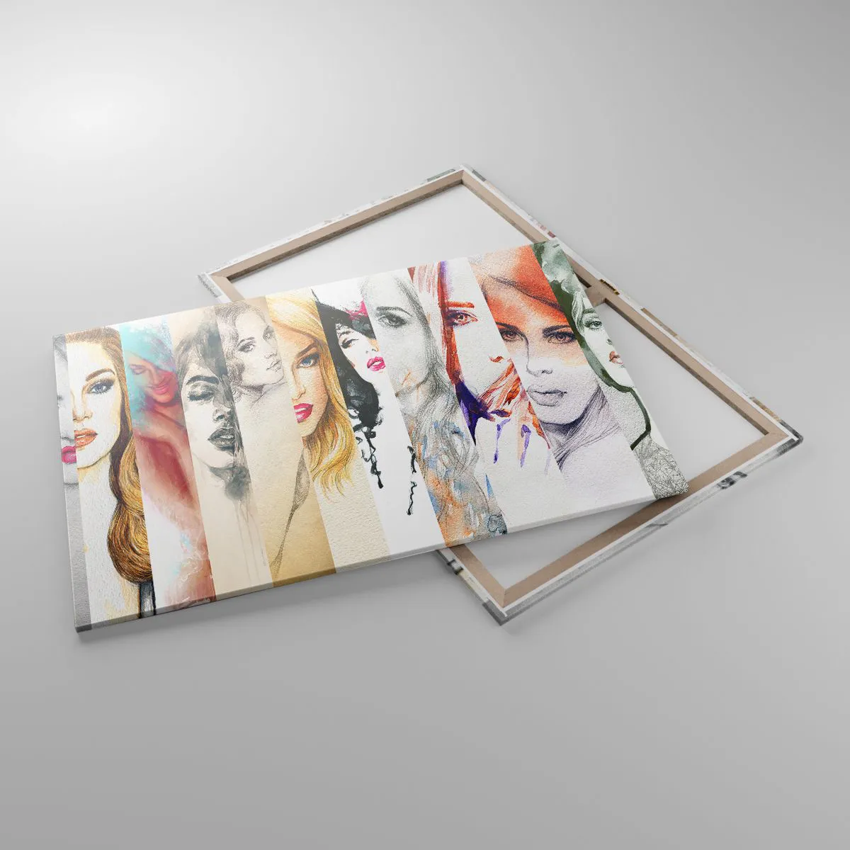 Obraz na płótnie - Kolekcja portretów kobiet w różnych artystycznych stylach - 100x70cm - I zawsze to TY - Nowoczesna dekoracja ścienna do salonu, kuchni i sypialni ARTTOR