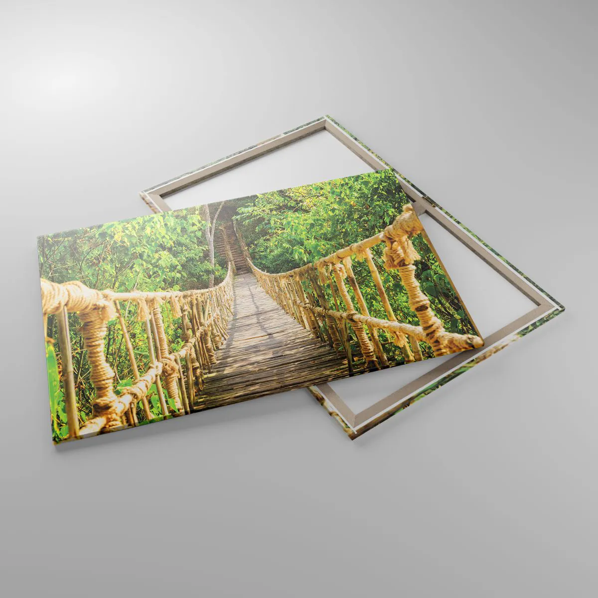 Tablou pe pânză - Suspendat în verde - 100x70 cm