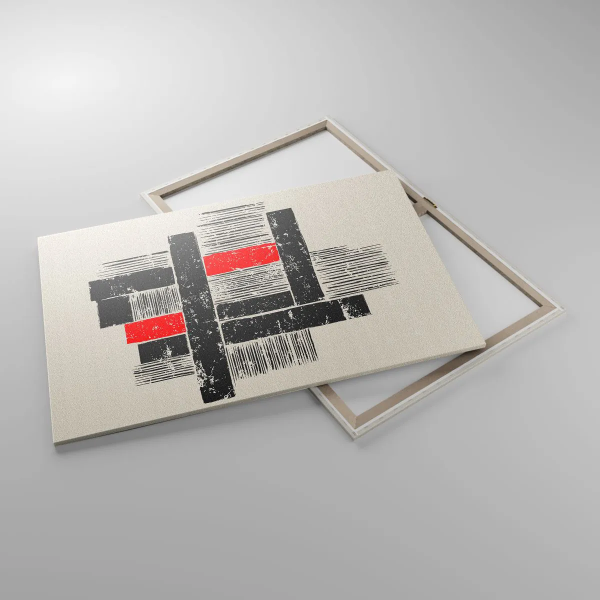 Vászonkép - Vörös és fekete - 100x70 cm