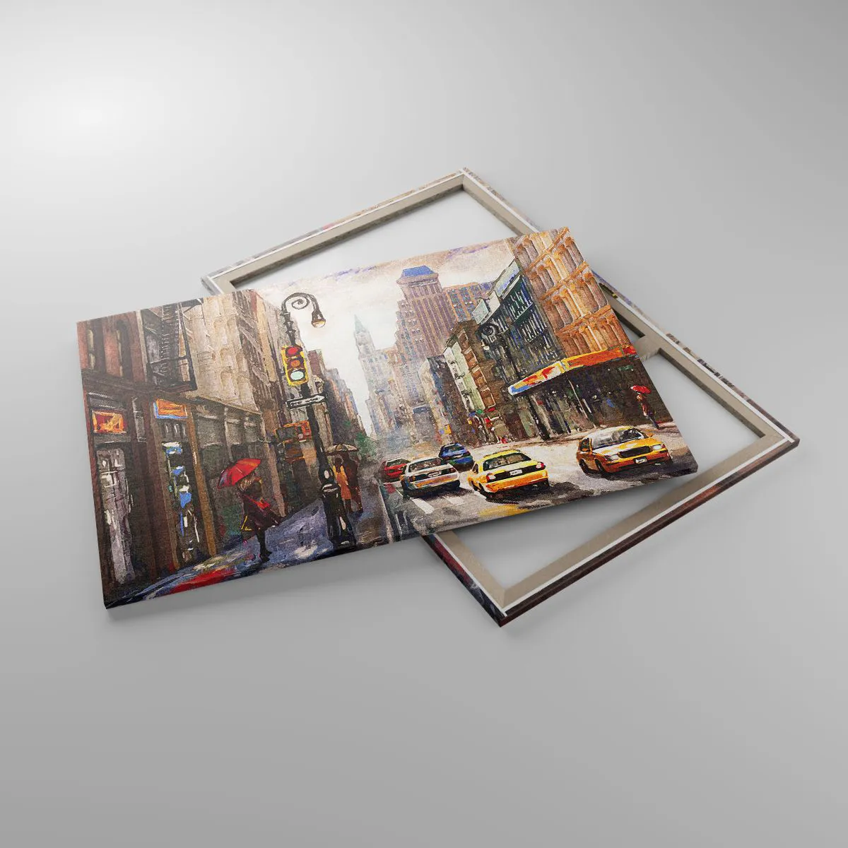 Canvas picture - New York - Colourful in Rain - 120x80 cm