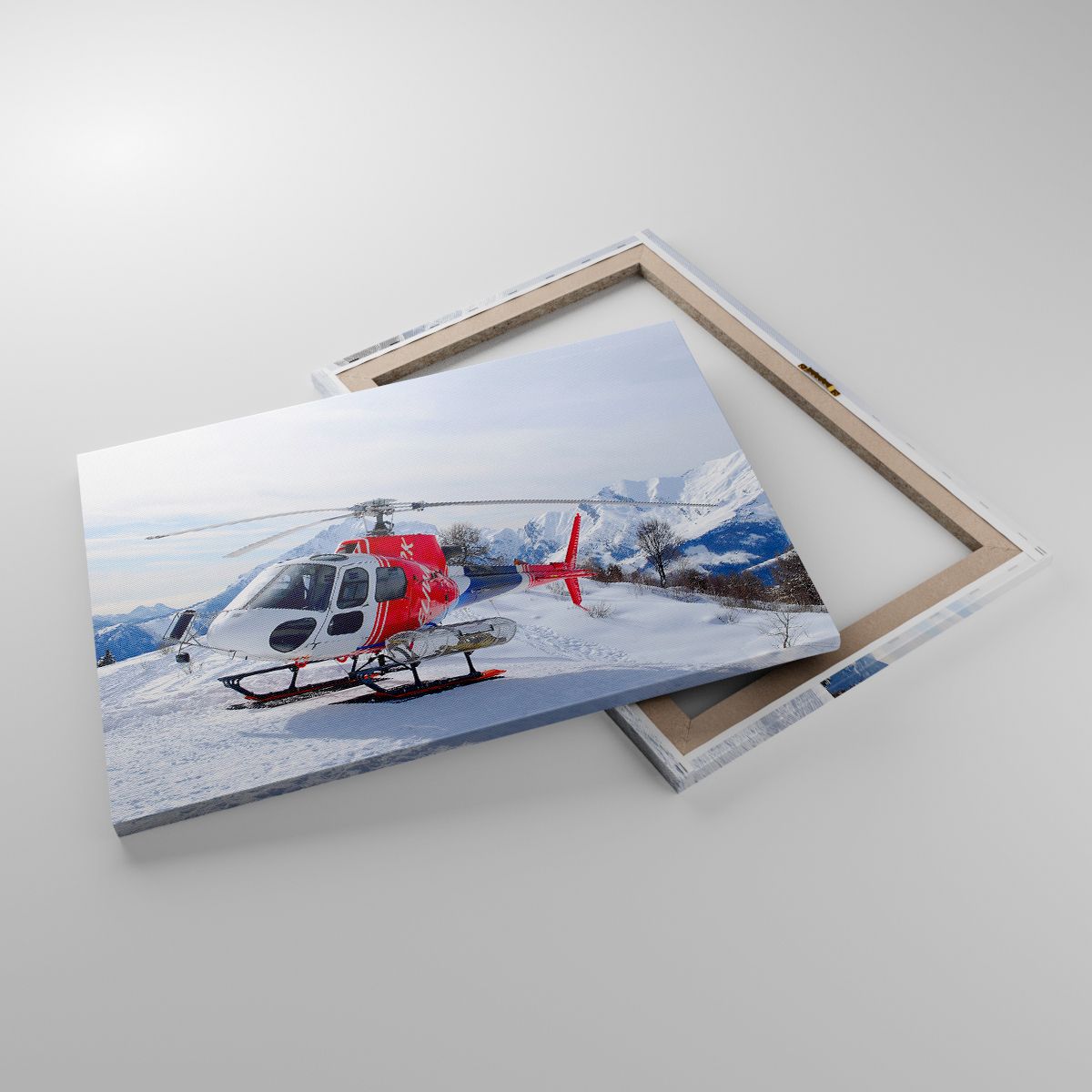 Leinwandbild Hubschrauber, Leinwandbild Landschaft, Leinwandbild Alpen, Leinwandbild Berge, Leinwandbild Rettungshubschrauber