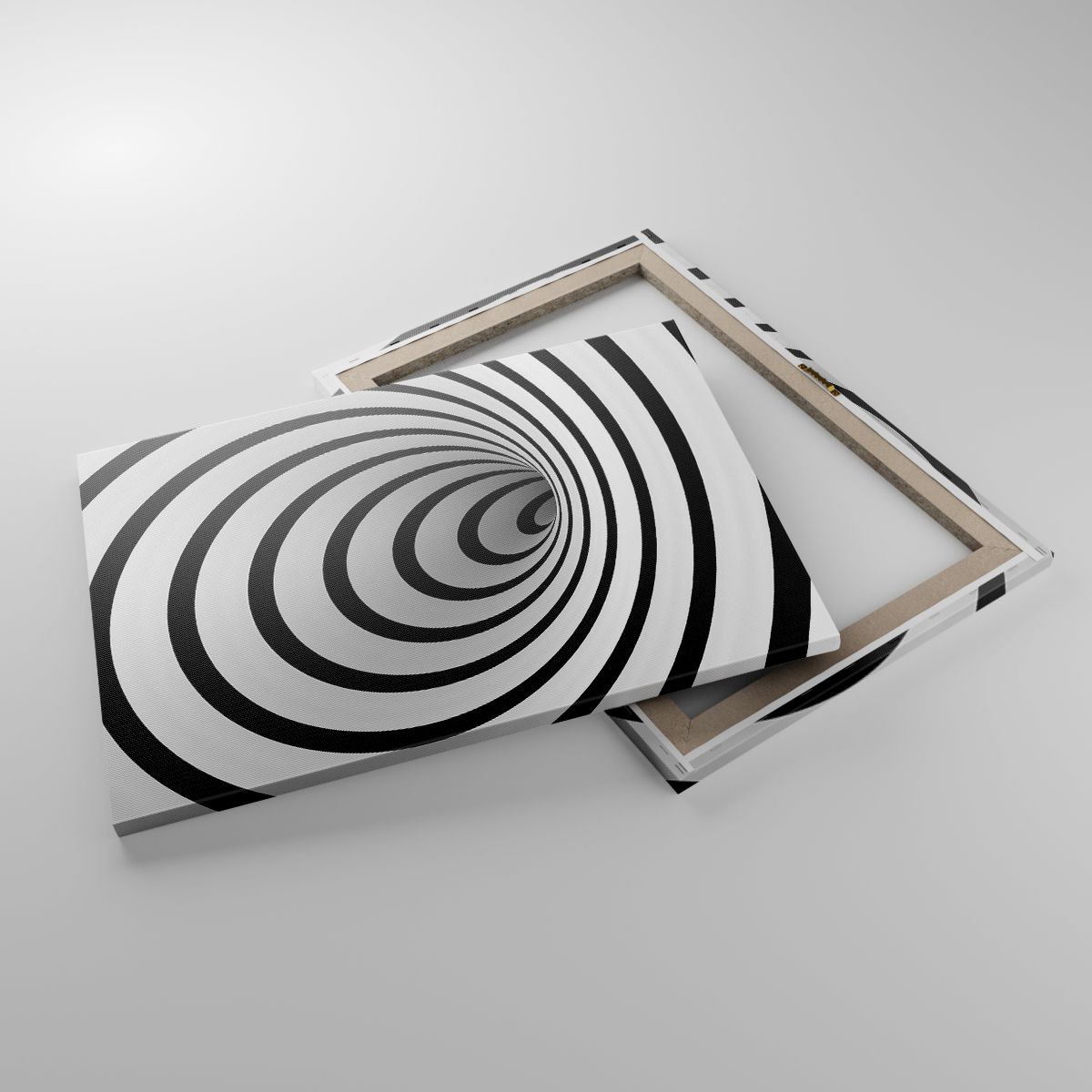 Cuadro Abstracción, Cuadro 3D, Cuadro Vórtice, Cuadro En Blanco Y Negro, Cuadro Círculo