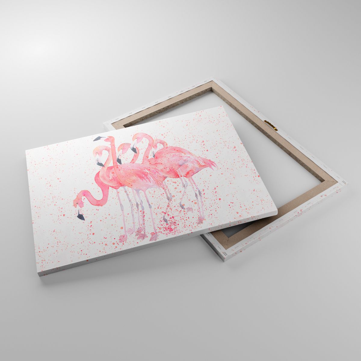 Leinwandbild Flamingos, Leinwandbild Die Vögel, Leinwandbild Grafik, Leinwandbild Tiere, Leinwandbild Kunst