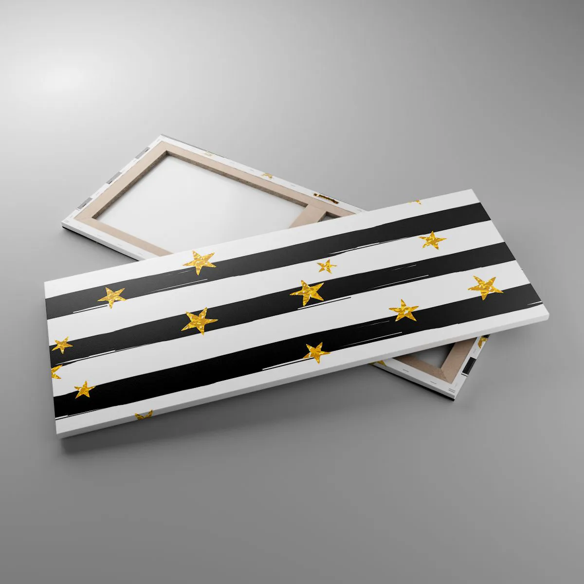 Lærredstryk - Billede på lærred - Vi blev alle født under en heldig stjerne - 100x40 cm