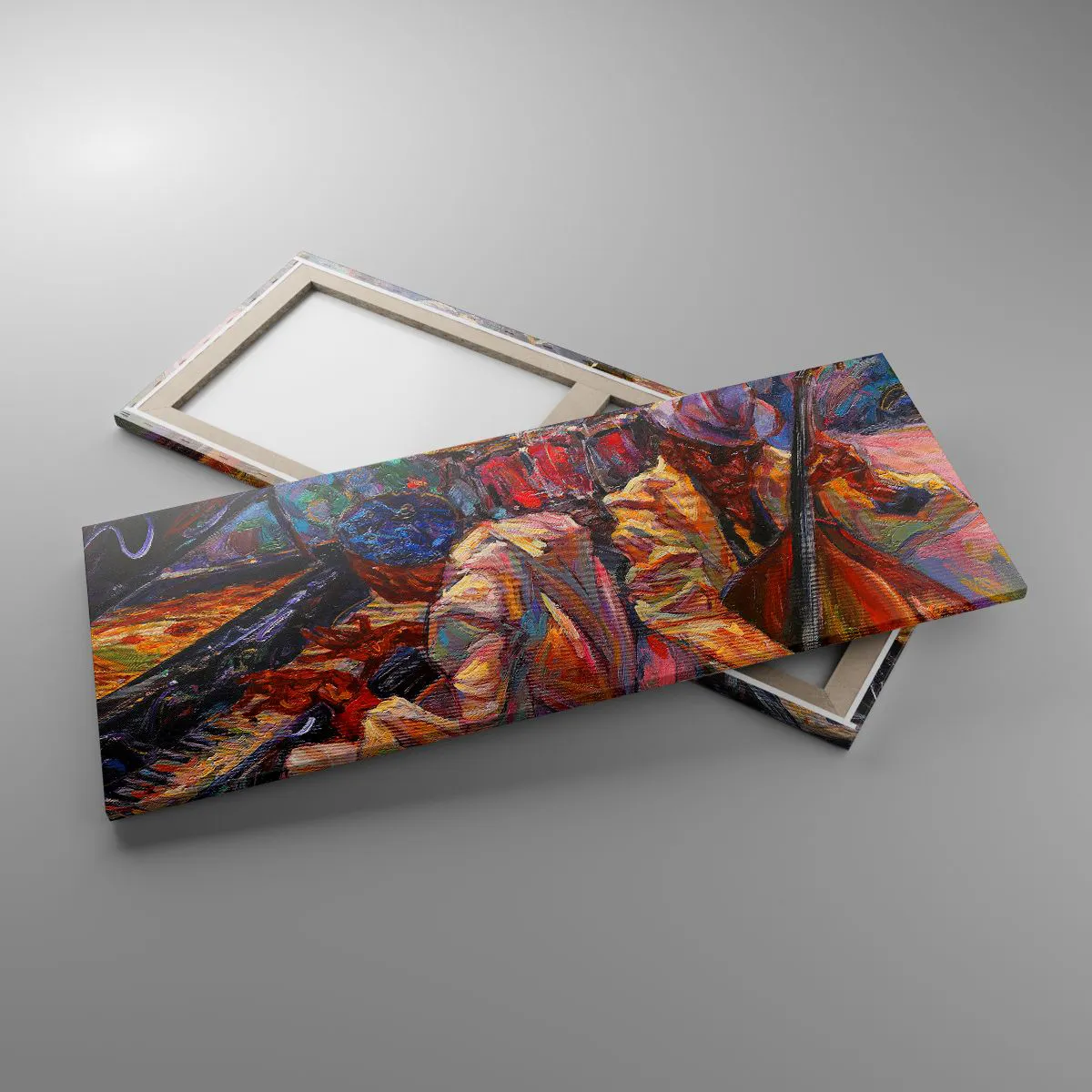 Bild auf Leinwand - Leinwandbild - In einem Schlag - 100x40 cm