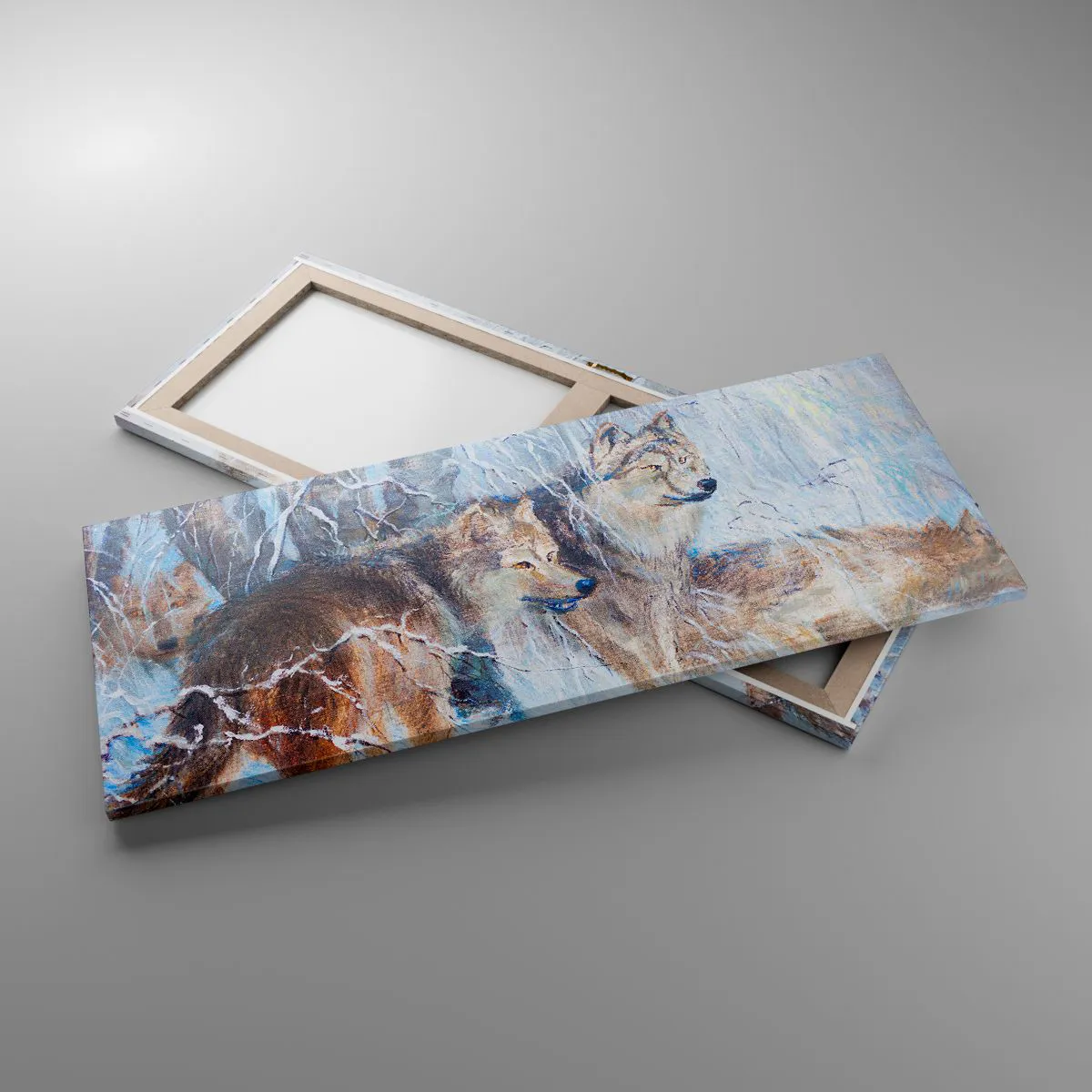 Impression sur toile - Image sur toile - Attention! Ca arrive ... - 100x40 cm