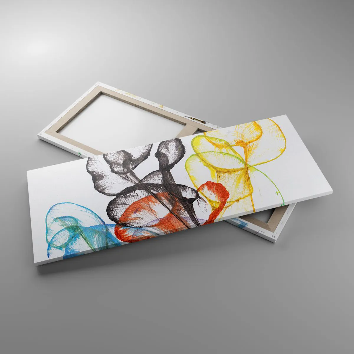 Impression sur toile - Image sur toile - Fleurs avec une âme - 100x40 cm