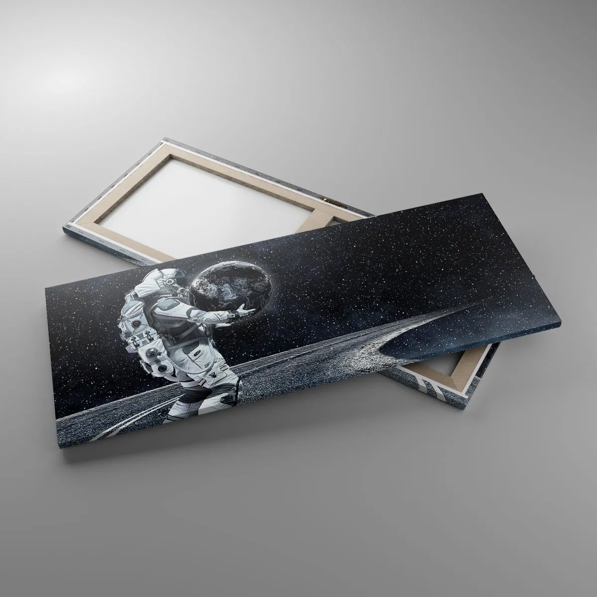 Cuadro sobre lienzo - Impresión de Imagen - En la Vía Láctea - 100x40 cm