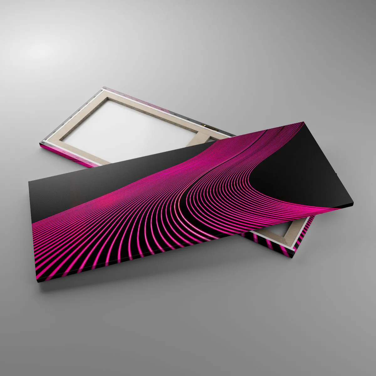 Lærredstryk - Billede på lærred - En allé af lys - 100x40 cm