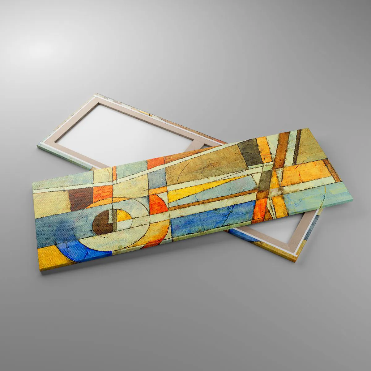 Tablou pe pânză - Cubismul în construcție - 140x50 cm