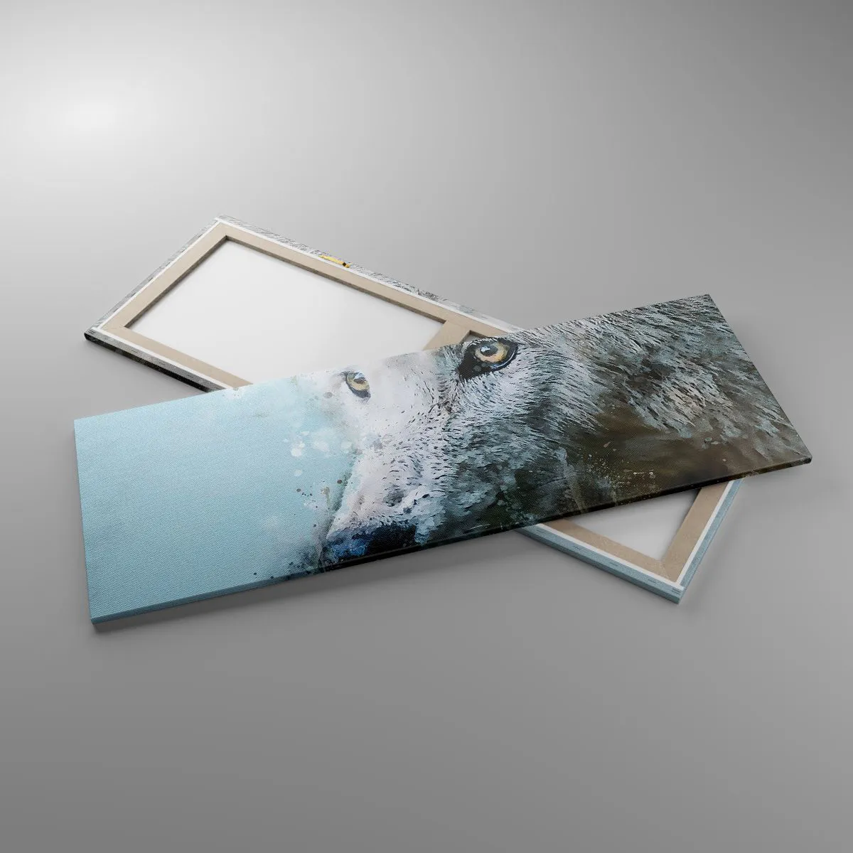 Tablou pe pânză - Faceți cunoștință cu sufletul lupului - 140x50 cm