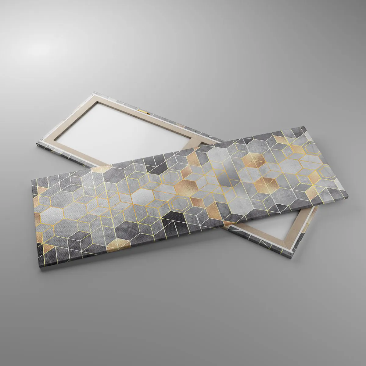 Quadro em tela - Composição do diamante - 140x50 cm