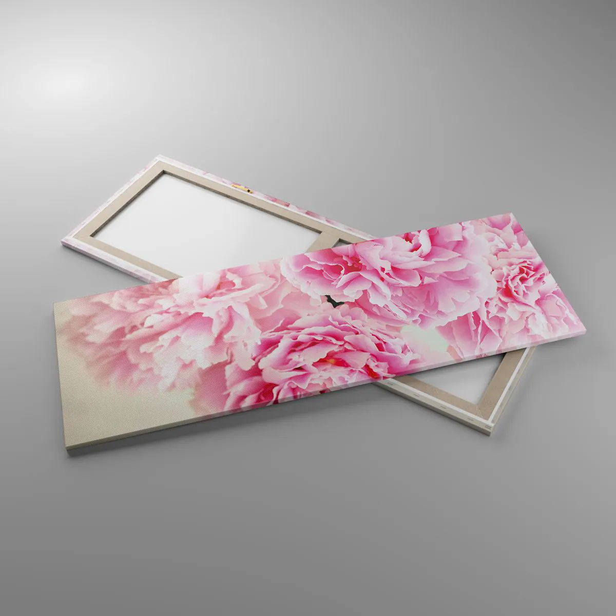 Lærredstryk - Billede på lærred - I lyserød glamour - 140x50 cm