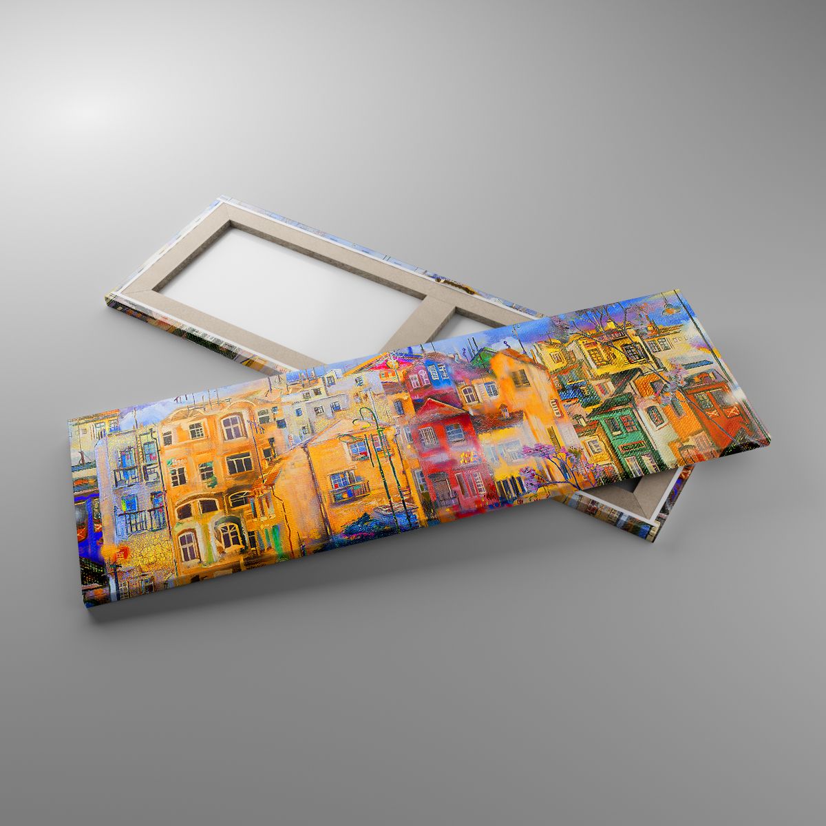 Leinwandbild Stadt, Leinwandbild Die Architektur, Leinwandbild Reihenhäuser, Leinwandbild Reisen, Leinwandbild Laternen