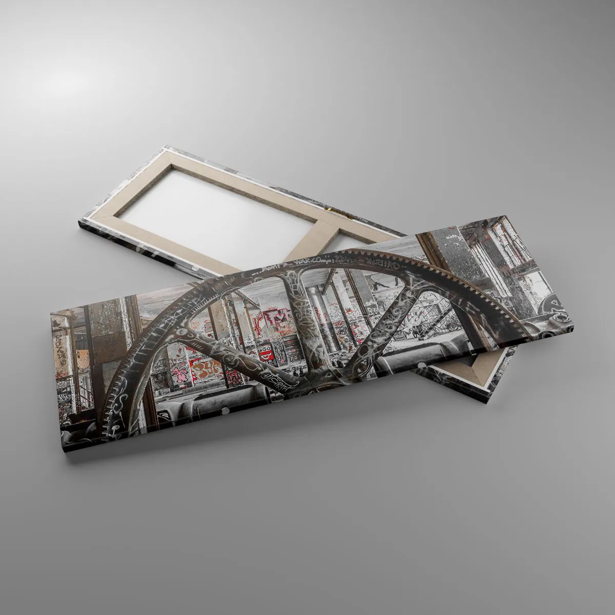 Obraz na plátně - Tajný život továrny - 90x30 cm