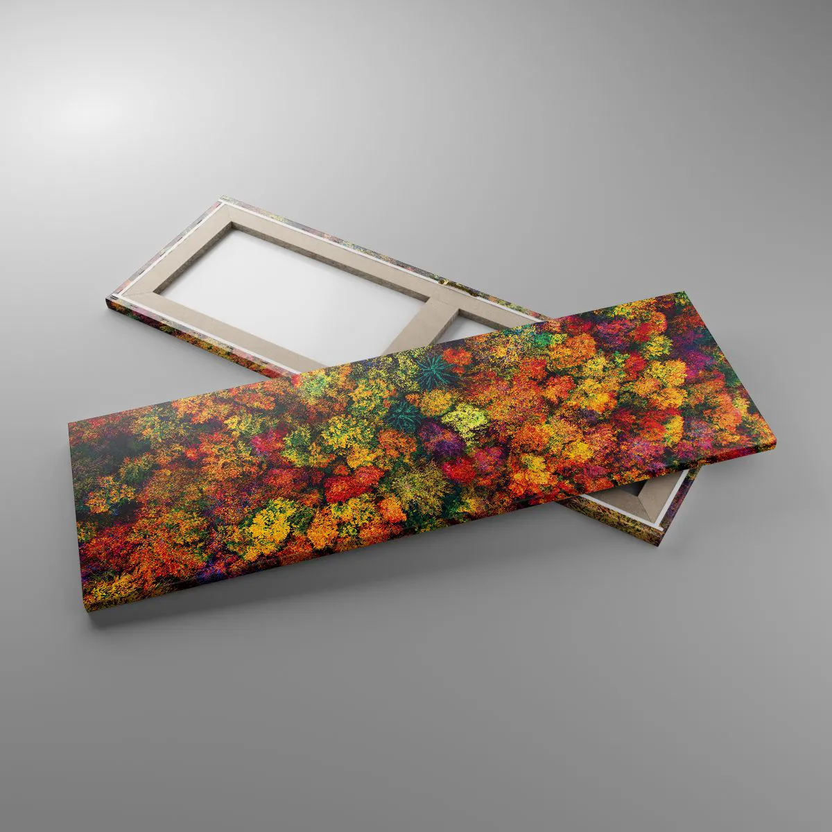 Canvas picture - Bouquet of Autumn Flowers - 90x30 cm