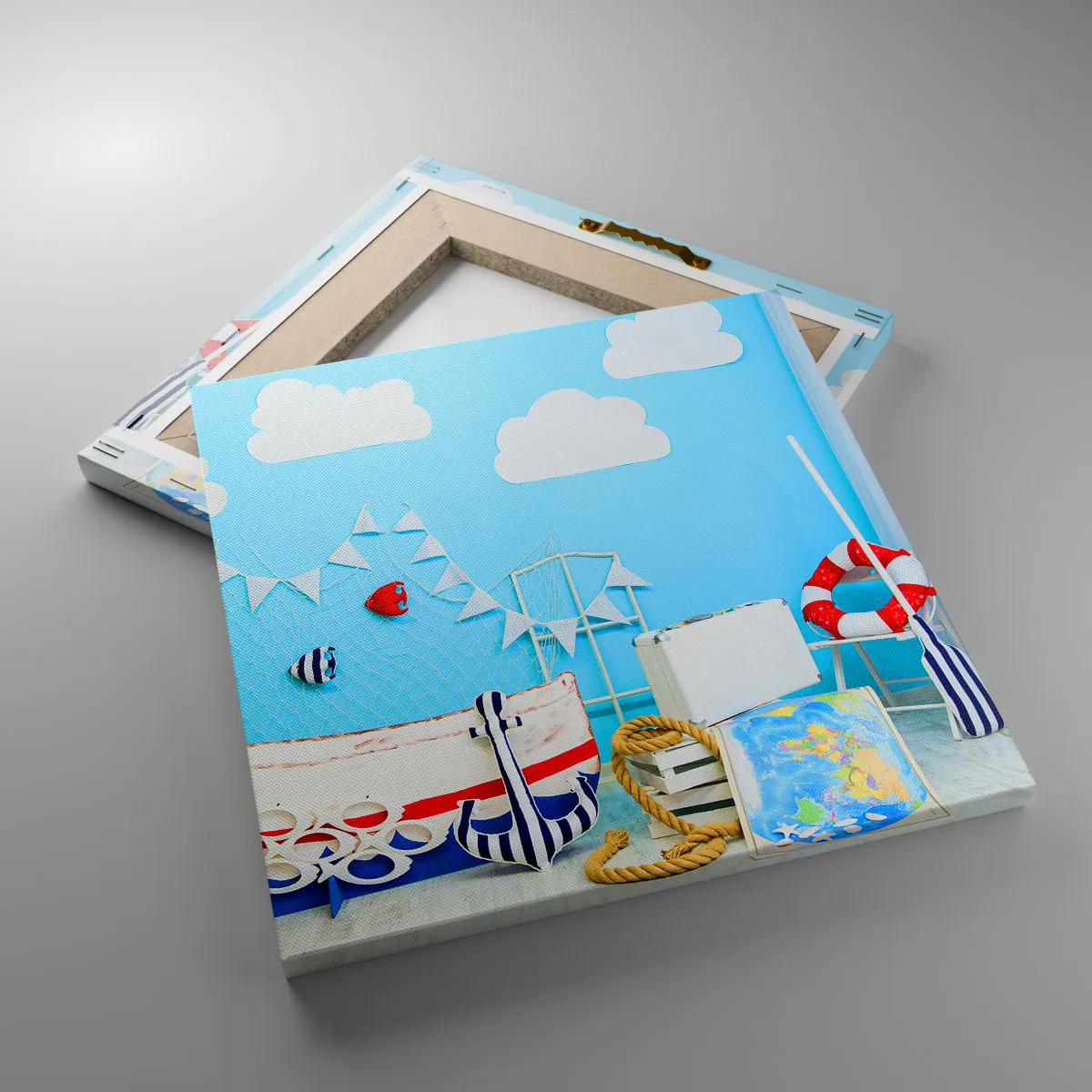 Impression sur toile - Image sur toile - Nostalgie infantile de l'aventure - 30x30 cm