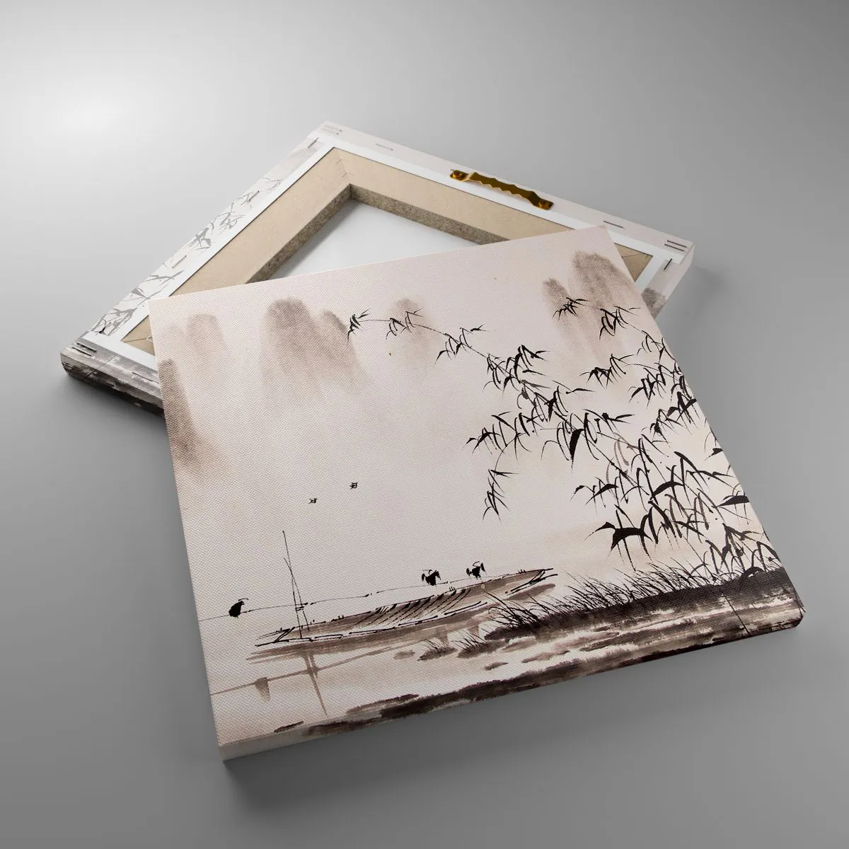 Bild auf Leinwand - Leinwandbild - Die Stille der Reisfelder - 30x30 cm