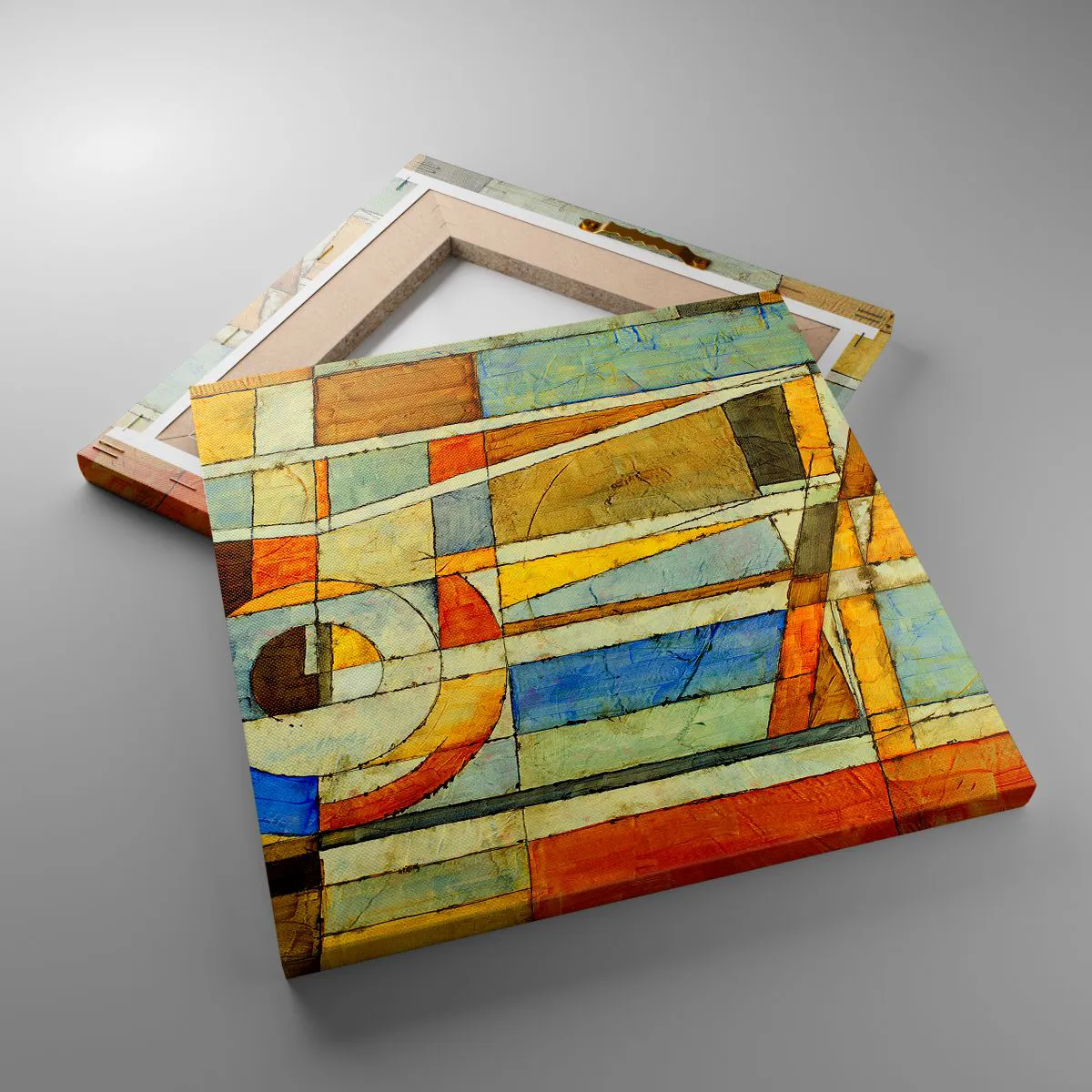 Tablou pe pânză - Cubismul în construcție - 30x30 cm