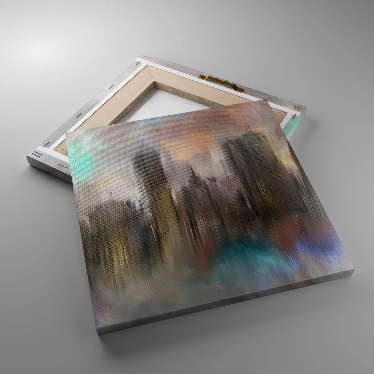 Impression sur toile - Image sur toile - Une composition d'acier, de pierre et de brouillard - 30x30 cm