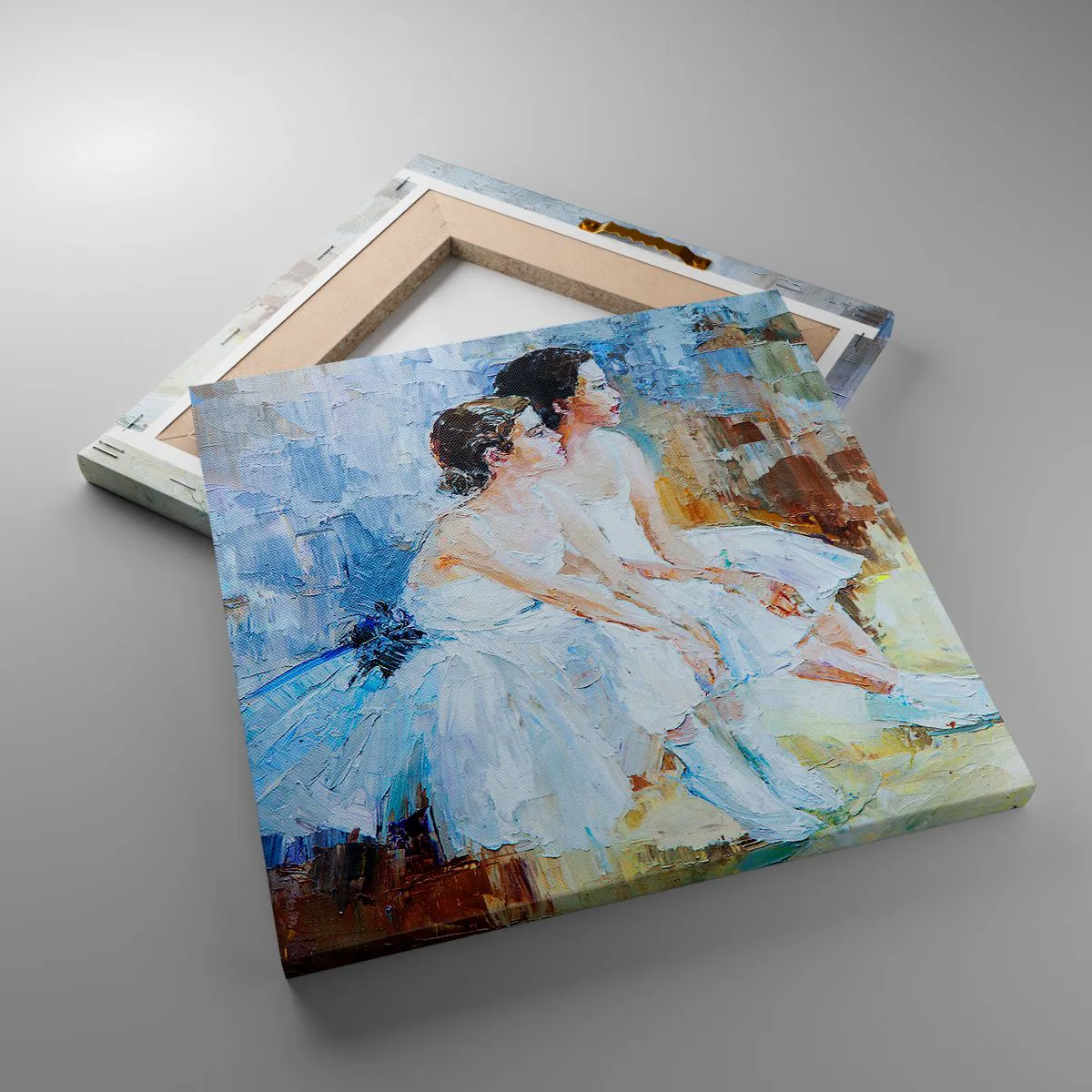 Lærredstryk - Billede på lærred - Hvile for unge svaner - 30x30 cm