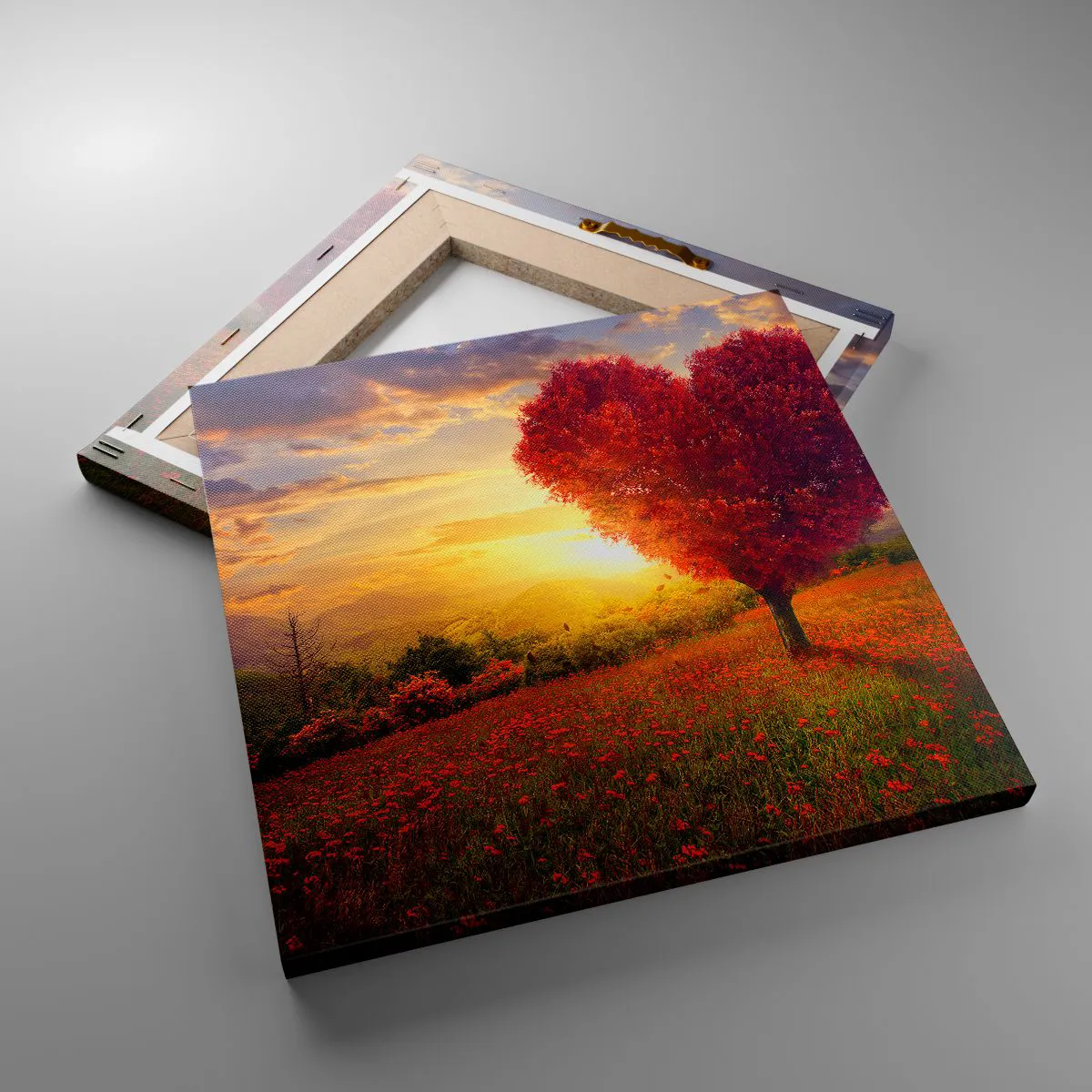 Lærredstryk - Billede på lærred - Det griber om hjertet - 30x30 cm