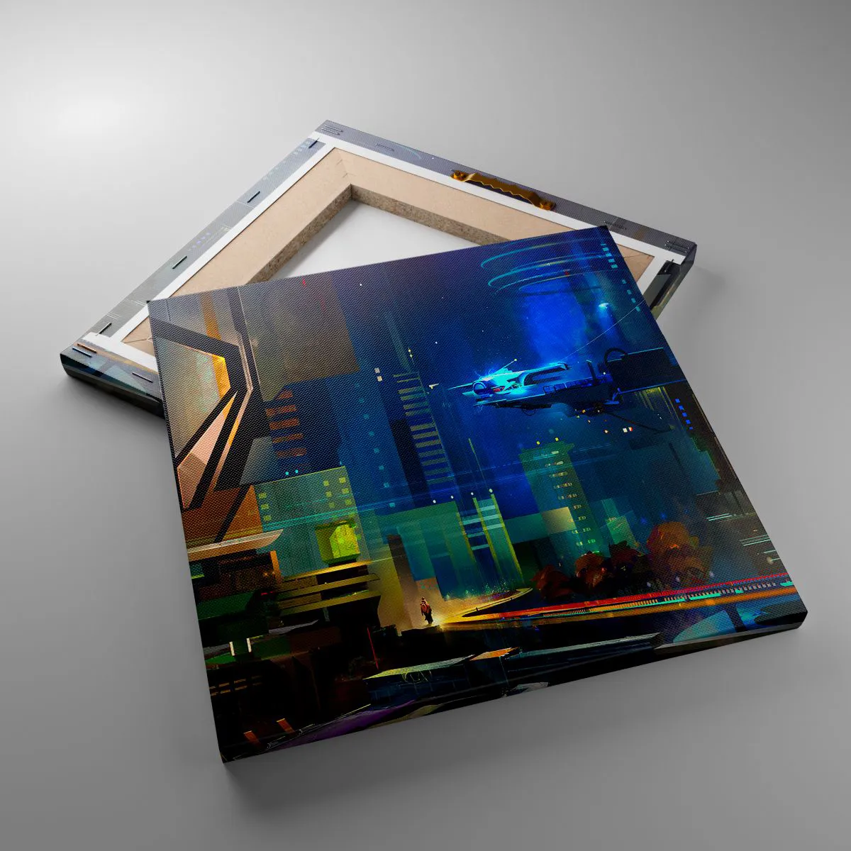 Quadro em tela - Num futuro próximo - 30x30 cm