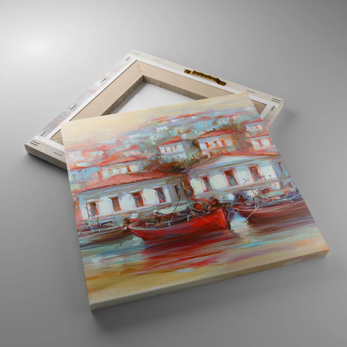 Cuadro sobre lienzo - Impresión de Imagen - Ciudad feliz - 30x30 cm