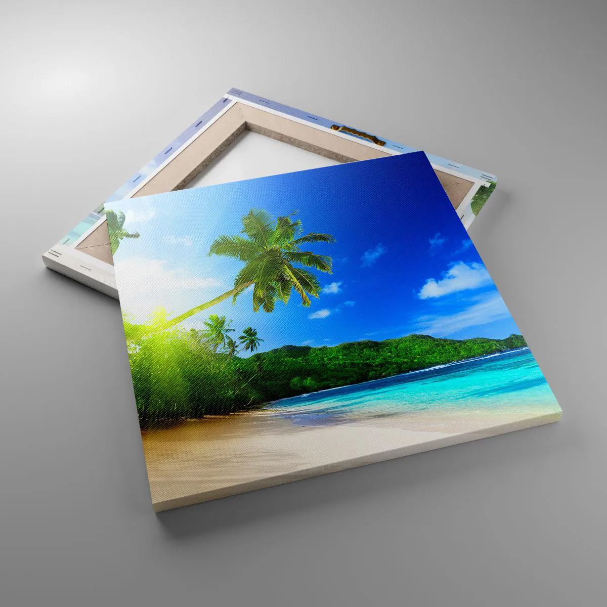 Lærredstryk - Billede på lærred - Et blidt strejf af troperne - 40x40 cm