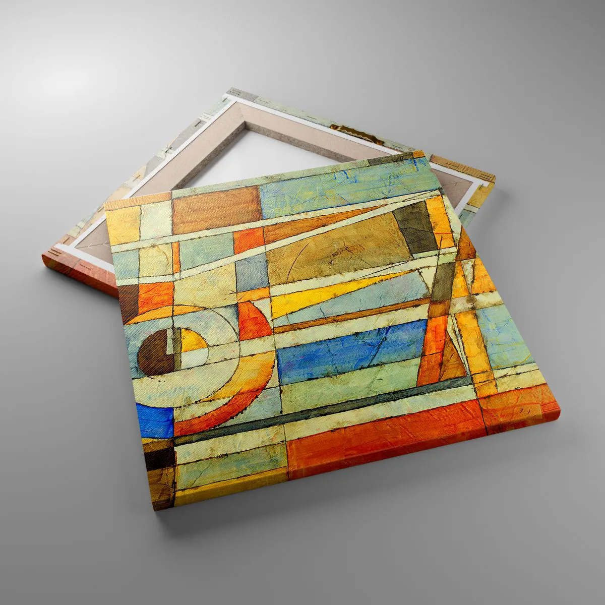 Tablou pe pânză - Cubismul în construcție - 40x40 cm