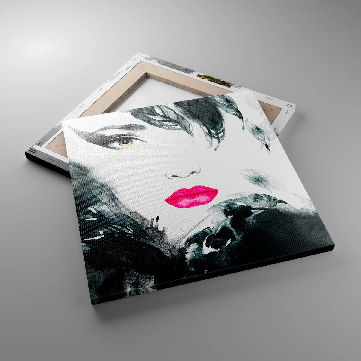 Bild auf Leinwand - Leinwandbild - Beachtung! Femme fatale - 40x40 cm