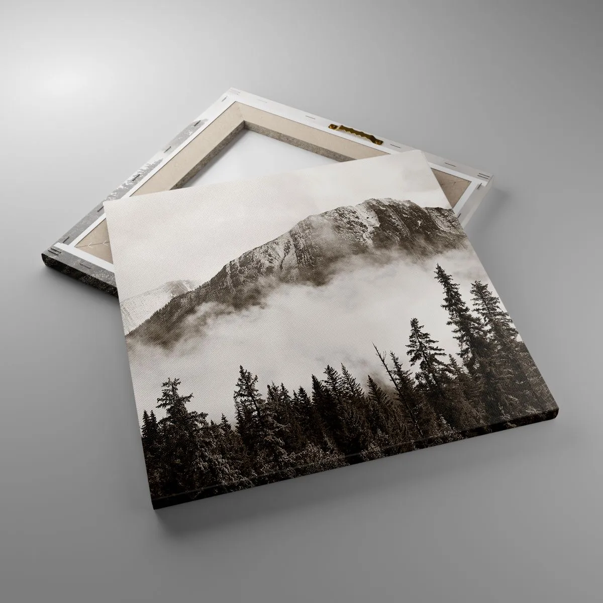 Bild auf Leinwand - Leinwandbild - Lineal aus Granit - 40x40 cm