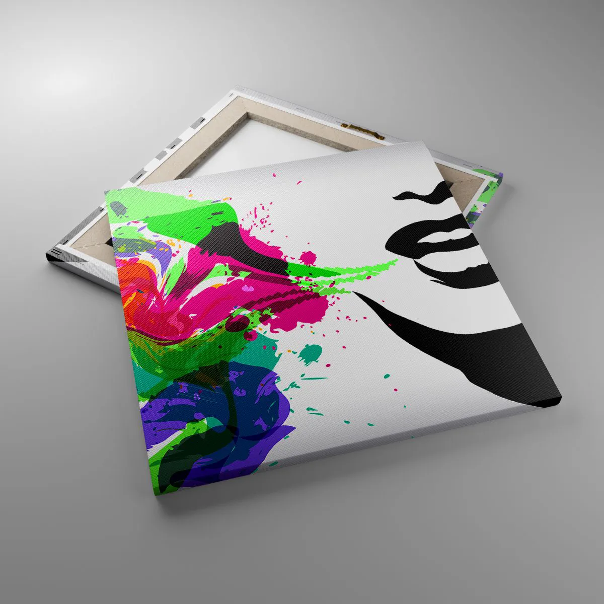 Cuadro sobre lienzo - Impresión de Imagen - Una historia con los colores del arco iris - 50x50 cm