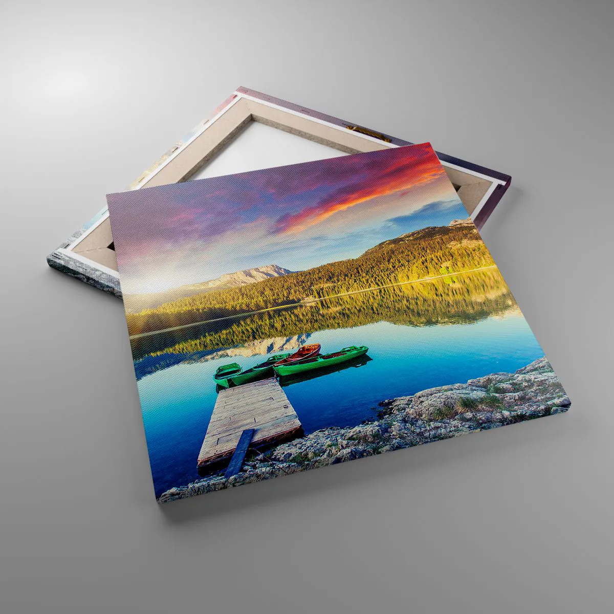 Canvas picture - By Water Smooth as a Mirror - 50x50 cm