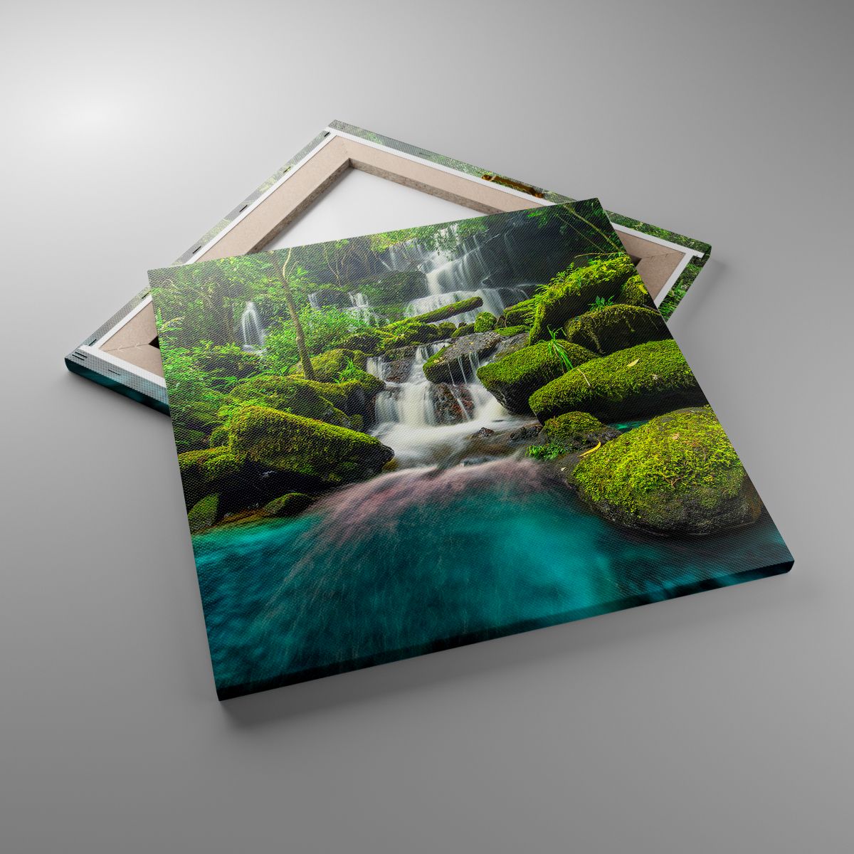 Leinwandbild Landschaft, Leinwandbild Wasserfall, Leinwandbild Gebirgsbach, Leinwandbild Wald, Leinwandbild Natur