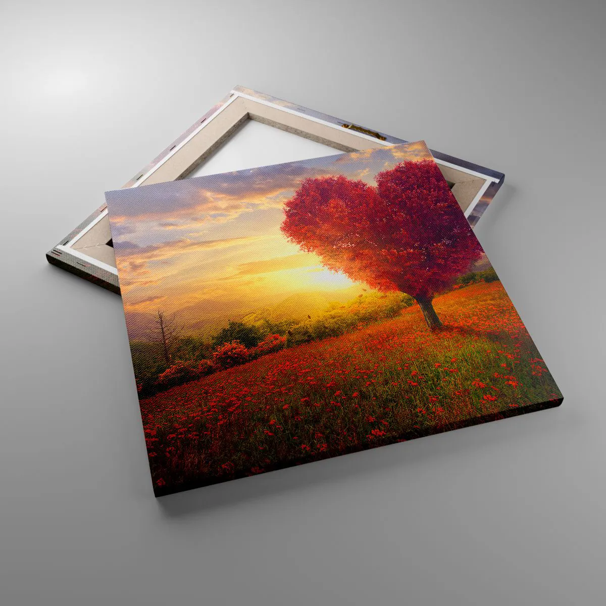 Lærredstryk - Billede på lærred - Det griber om hjertet - 50x50 cm