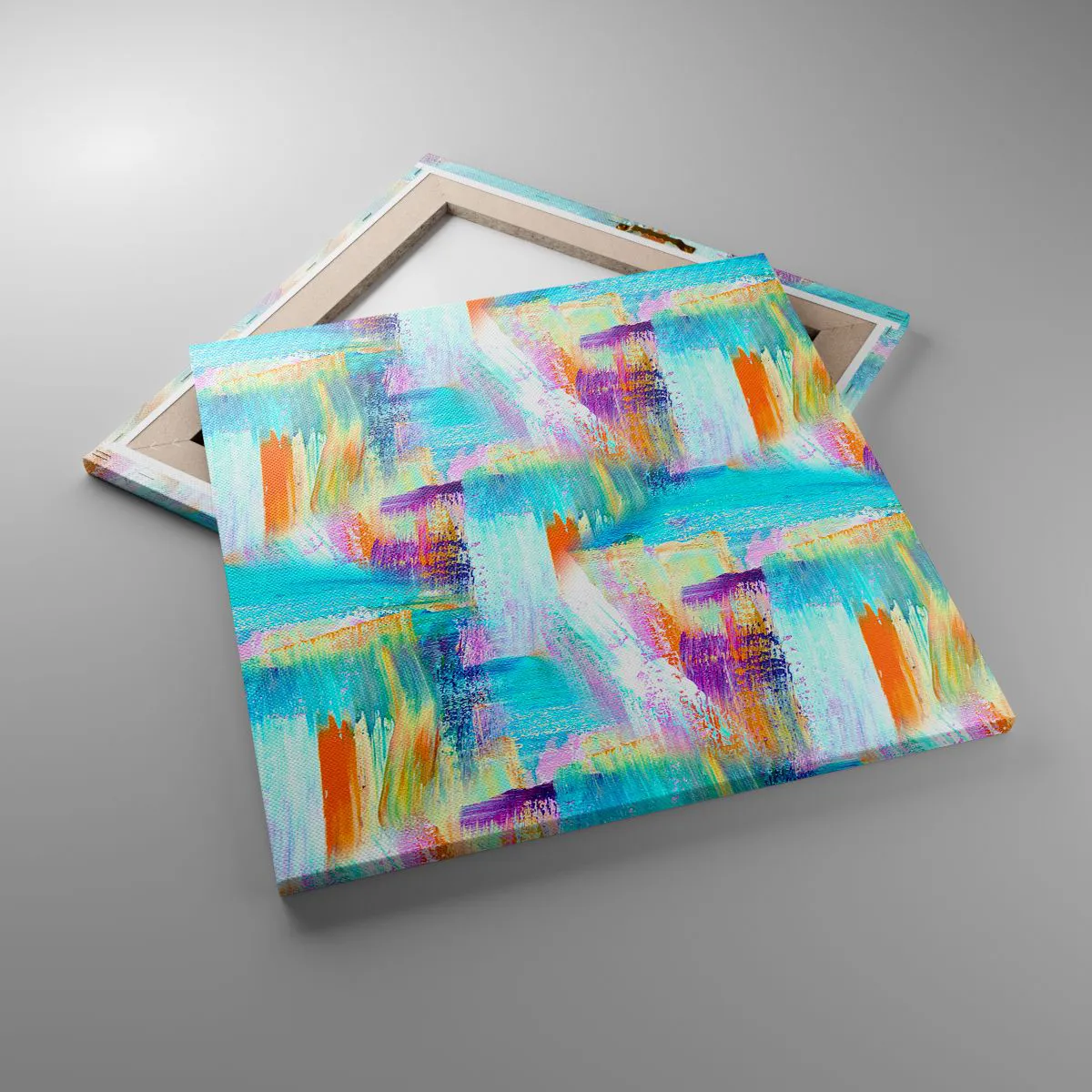 Cuadro sobre lienzo - Impresión de Imagen - Un alegre traductor de garabatos - 50x50 cm