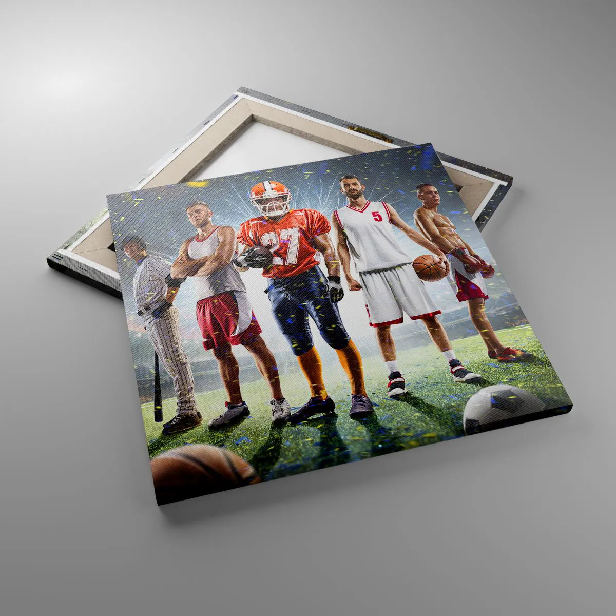 Obraz na płótnie - Gladiatorzy boisk - 50x50 cm