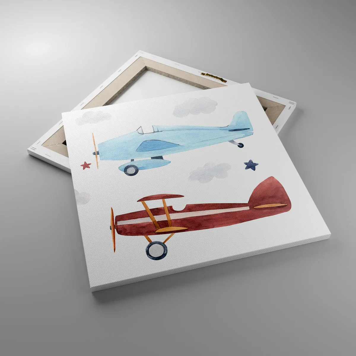 Lærredstryk - Billede på lærred - Hr. pilot, vi venter! - 50x50 cm