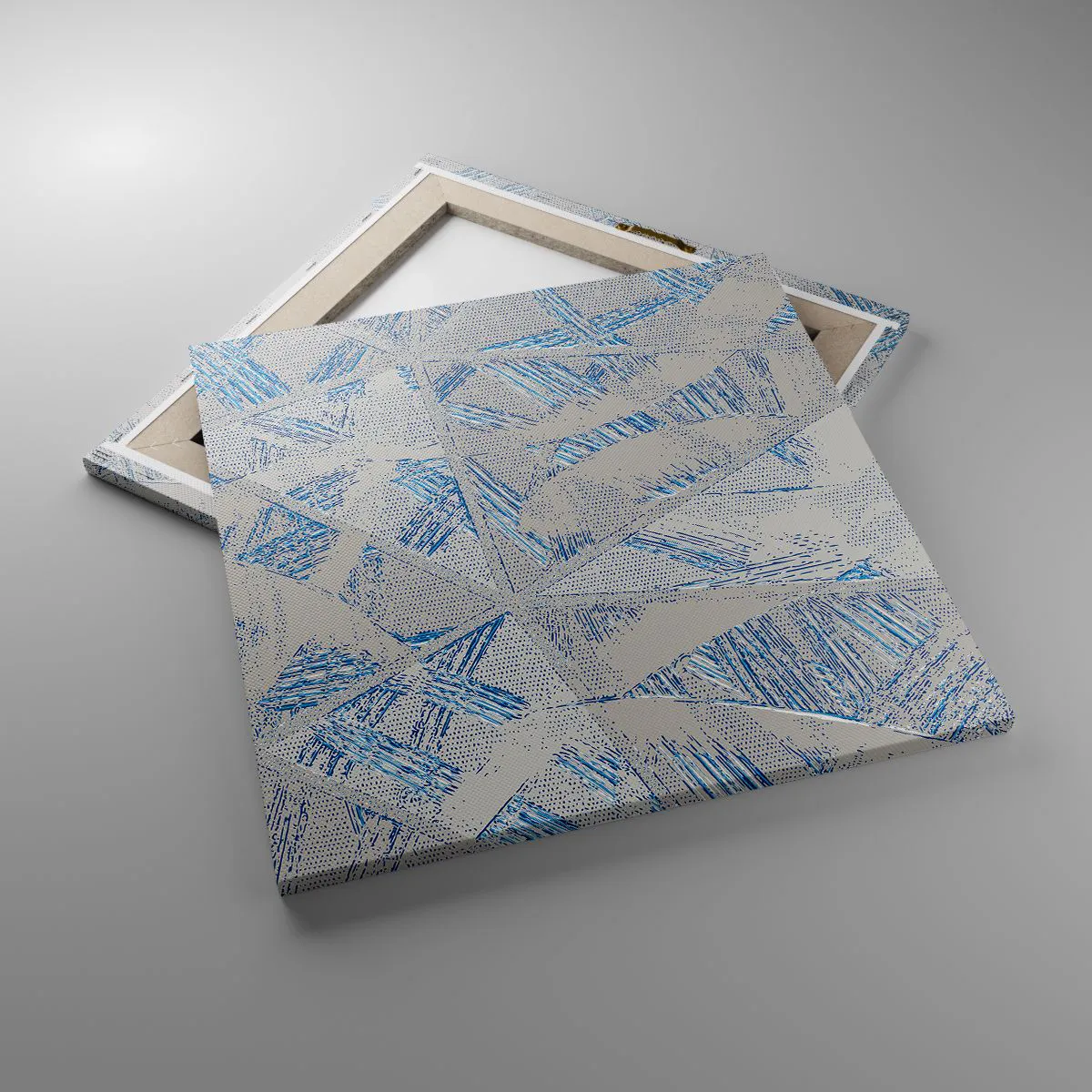 Tablou pe pânză - Într-un labirint de gri-albastru - 50x50 cm