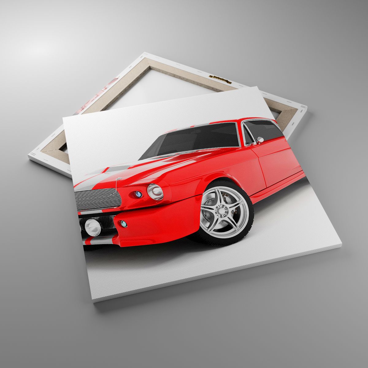 Leinwandbild Automobil, Leinwandbild Oldtimer, Leinwandbild Mustang-Auto Von 1967, Leinwandbild Sportwagen, Leinwandbild 3D