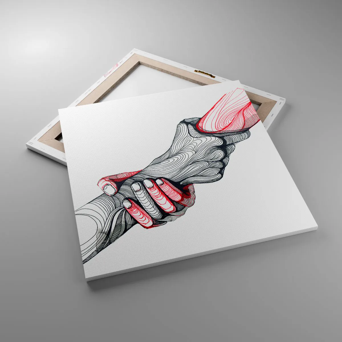 Impression sur toile - Image sur toile - Vous êtes entre de bonnes mains - 60x60 cm