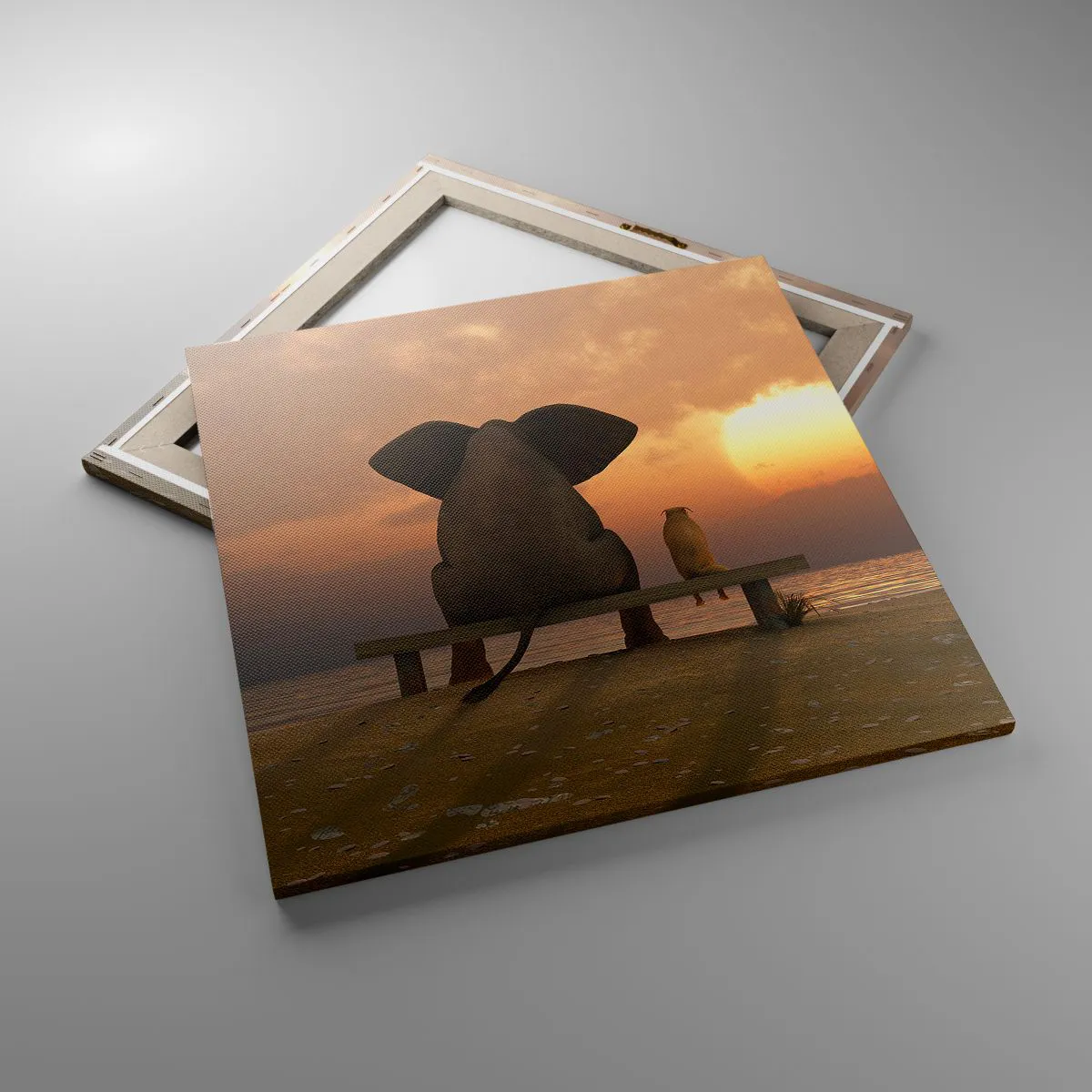 Obraz na płótnie - Dobrze jest razem pomilczeć - 60x60 cm