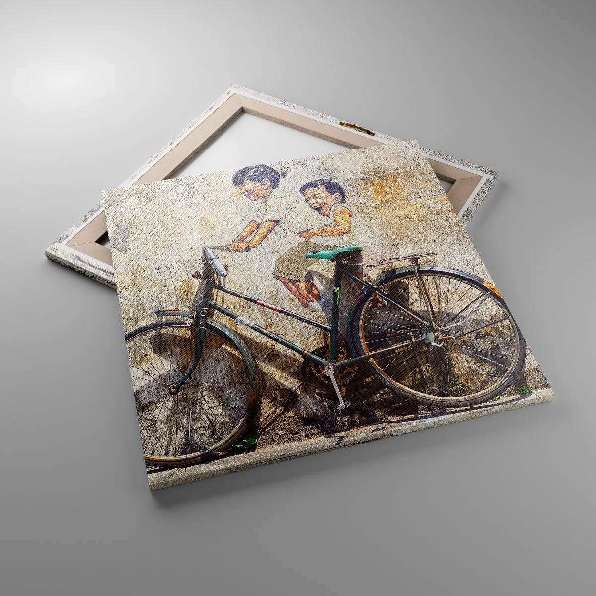 Cuadro sobre lienzo - Impresión de Imagen - ¿Verdadero o falso? - 60x60 cm