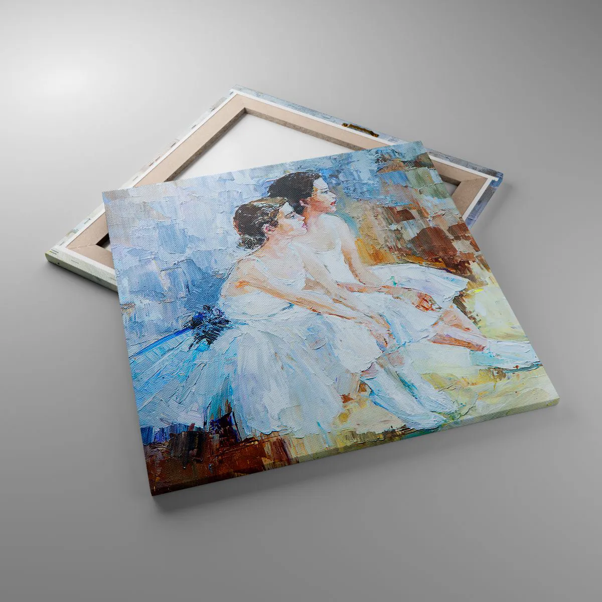 Obraz na płótnie - Odpoczynek młodych łabędzi - 60x60 cm