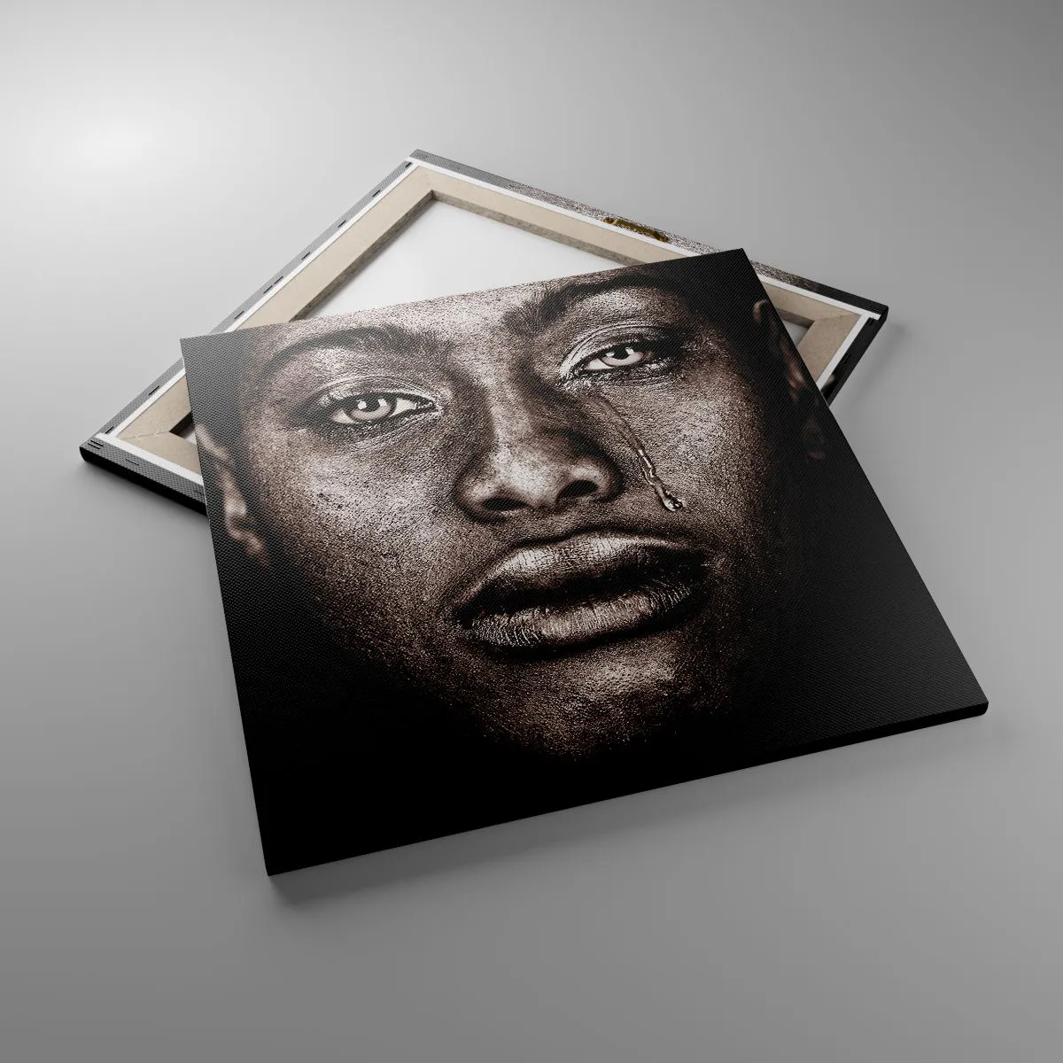 Impression sur toile - Image sur toile - Une larme - 60x60 cm