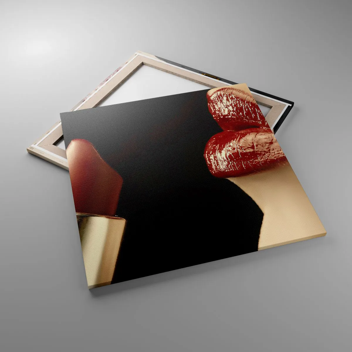 Obraz na plátně - Smyslnost a lesk karmínu - 70x70 cm