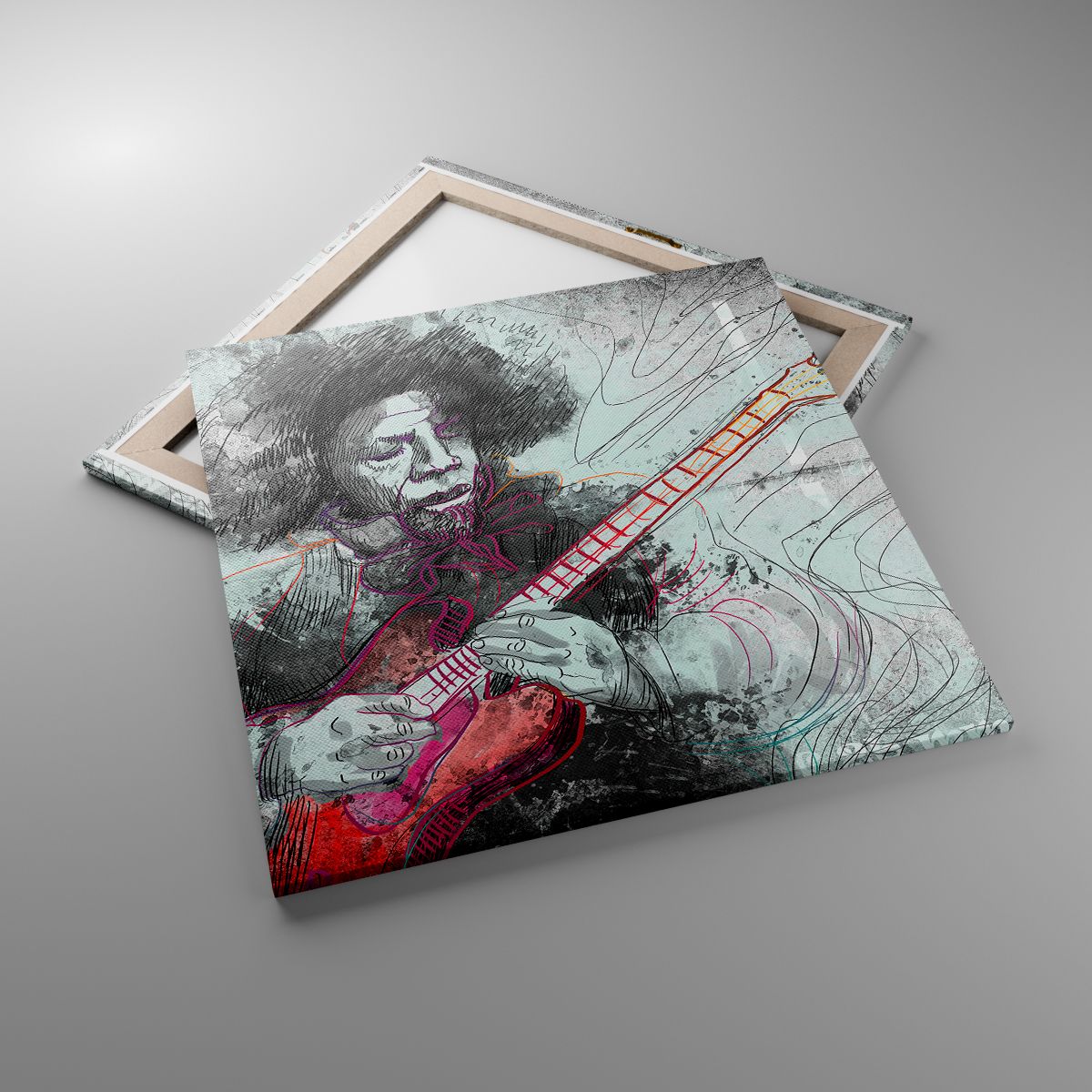 Leinwandbild Musik, Leinwandbild Gitarrist, Leinwandbild Instrument, Leinwandbild Gitarre, Leinwandbild Grafik