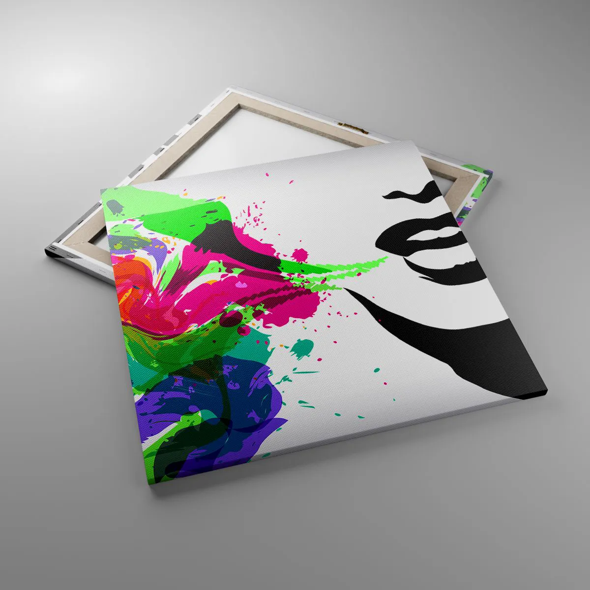 Cuadro sobre lienzo - Impresión de Imagen - Una historia con los colores del arco iris - 70x70 cm